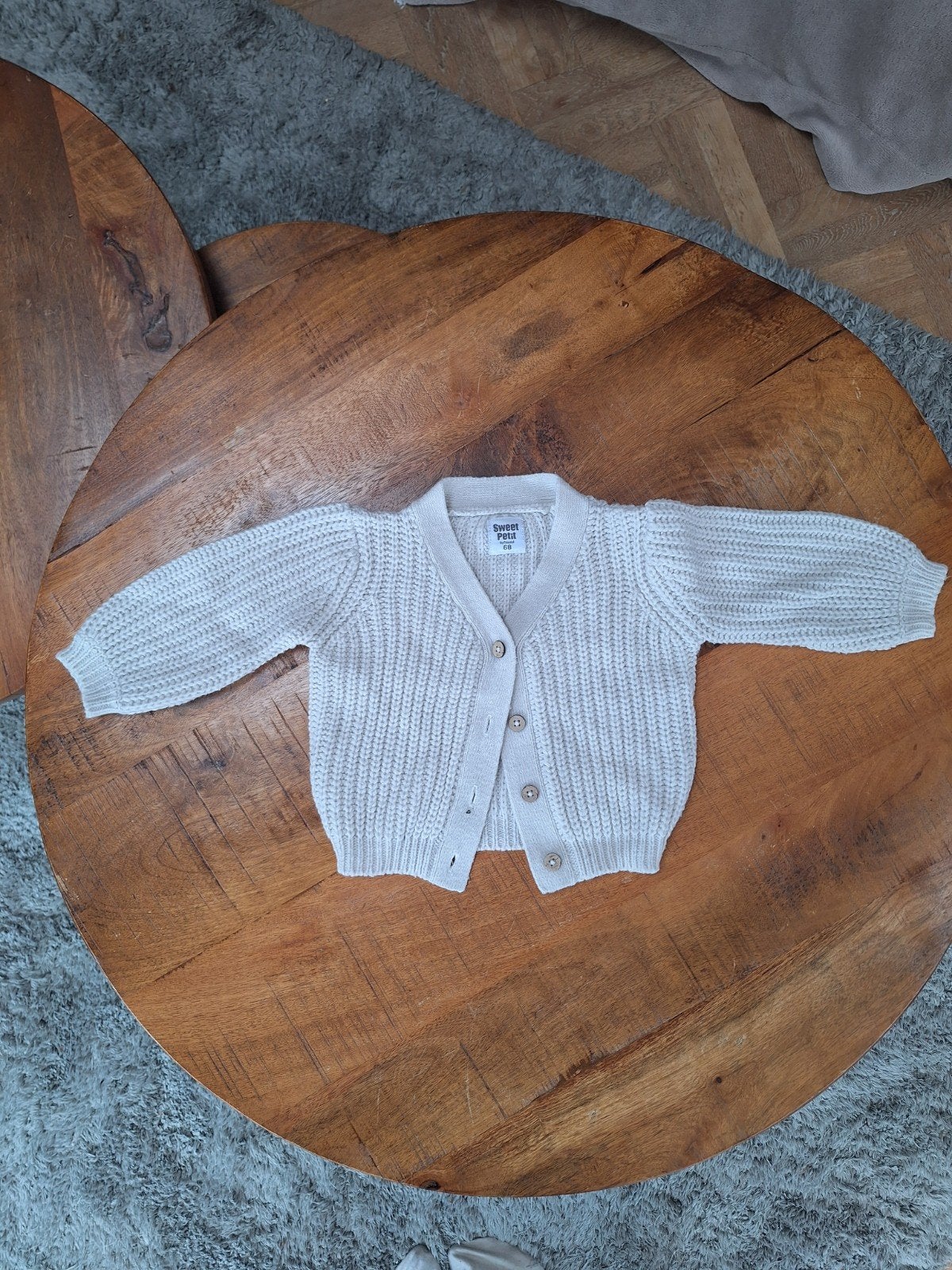 Sweet Petit by Prénatal gebreid vestje maat 68, Sweet Petit by Prénatal, Ophalen of Verzenden, Zo goed als nieuw, Truitje of Vestje