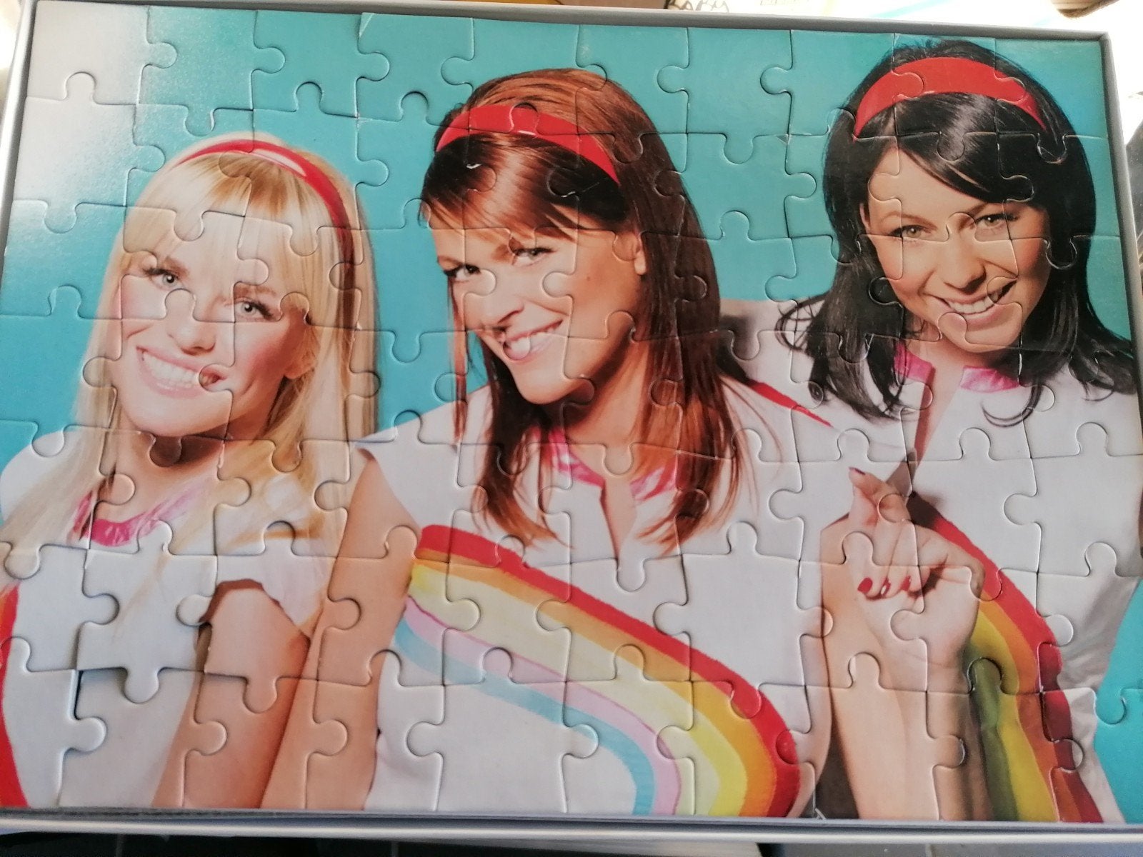 K3 puzzel oude formatie, Ophalen of Verzenden, Minder dan 500 stukjes, Gebruikt, Legpuzzel