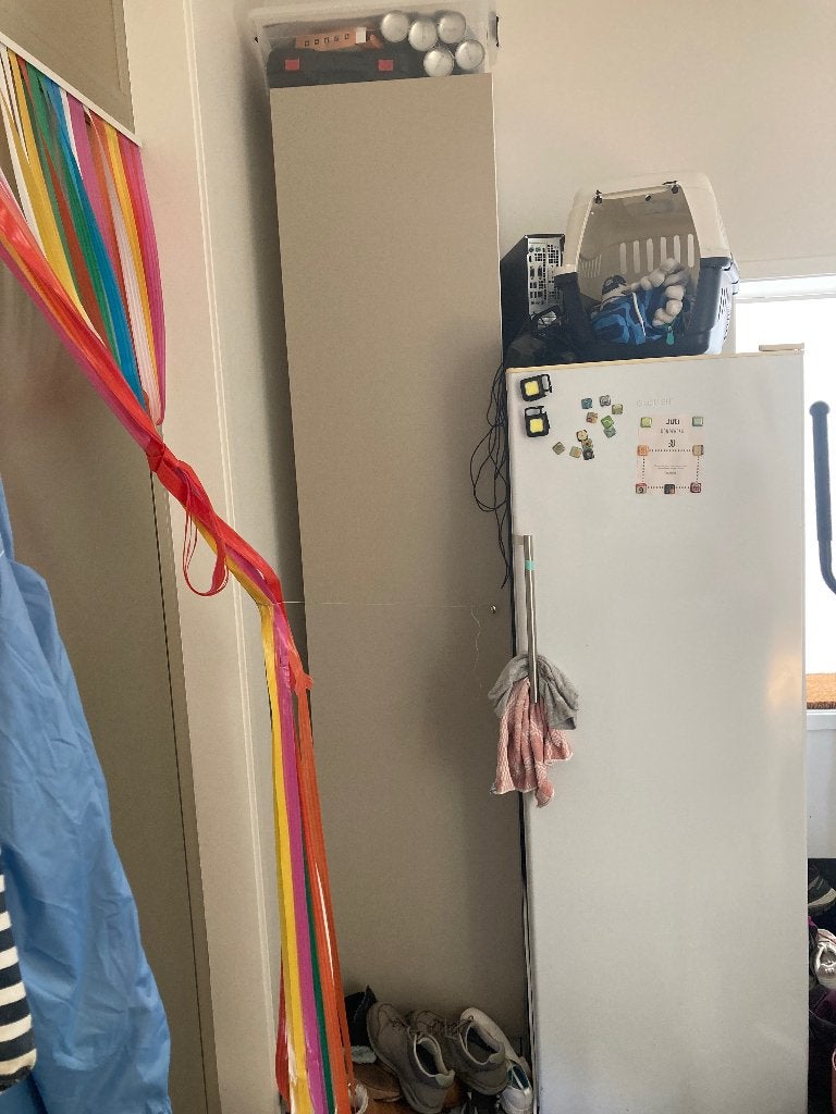 Hoge pax kast, Huis en Inrichting, Kasten | Kledingkasten, Ophalen, Met deur(en), 200 cm of meer, 50 tot 100 cm