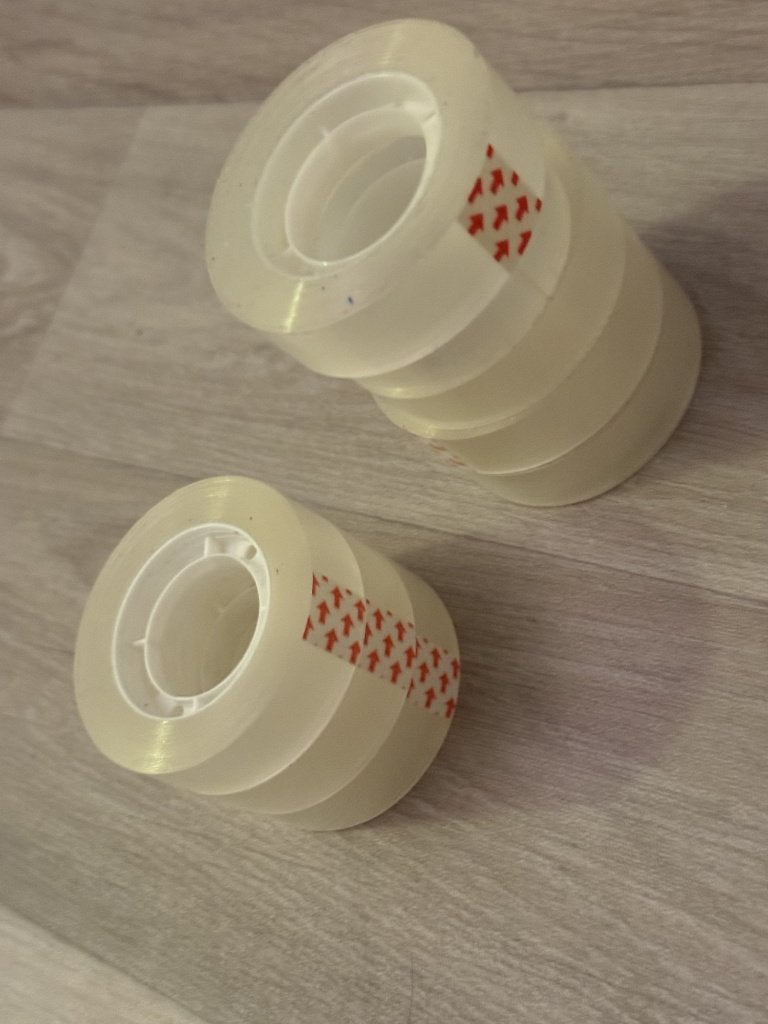 2 rollen transparant plakband (tape) - nog vol, Ophalen of Verzenden, Zo goed als nieuw, Knutselmateriaal