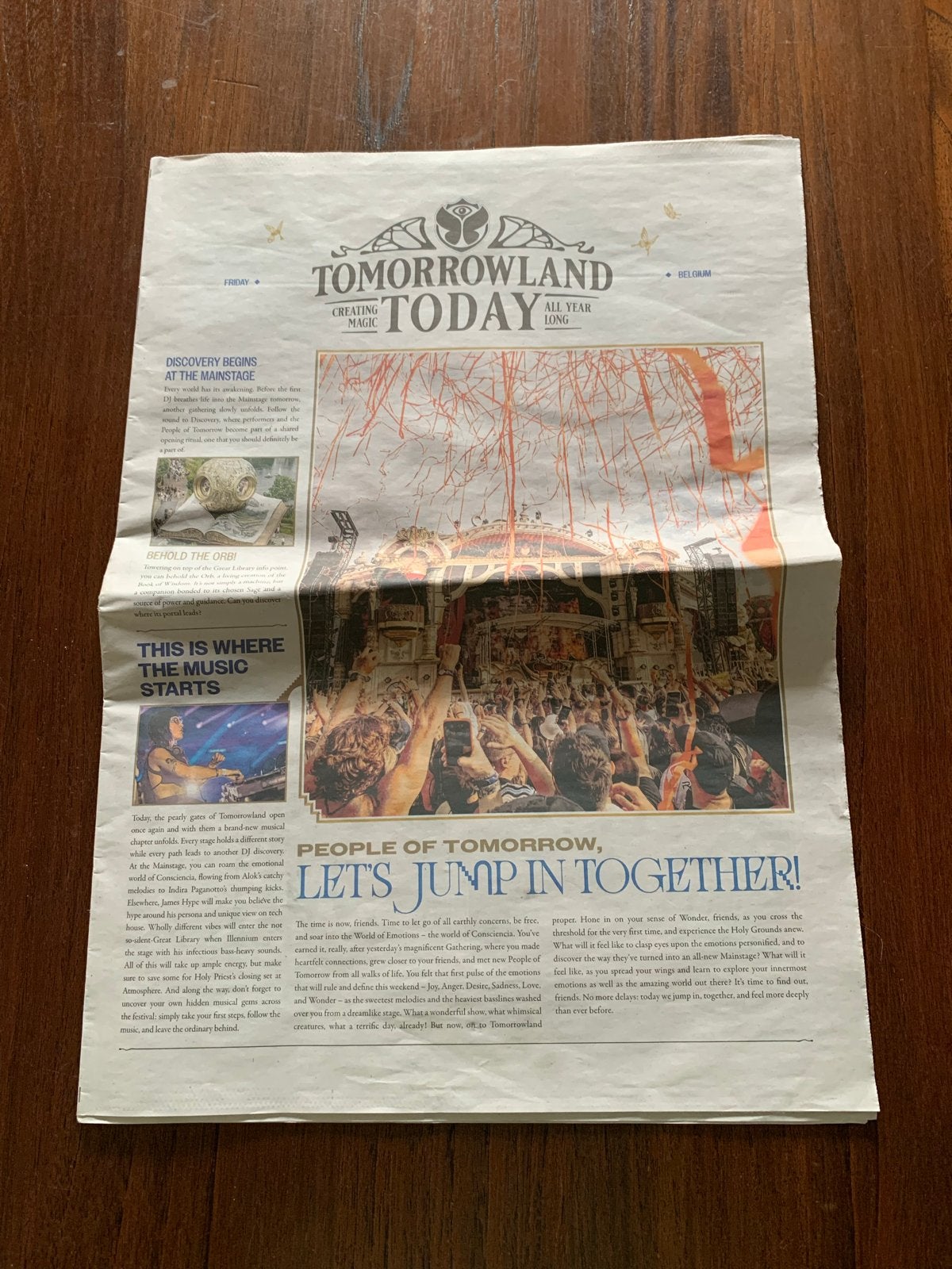 Tomorrowland Today krant - Festival editie, Tickets en Kaartjes, Evenementen en Festivals