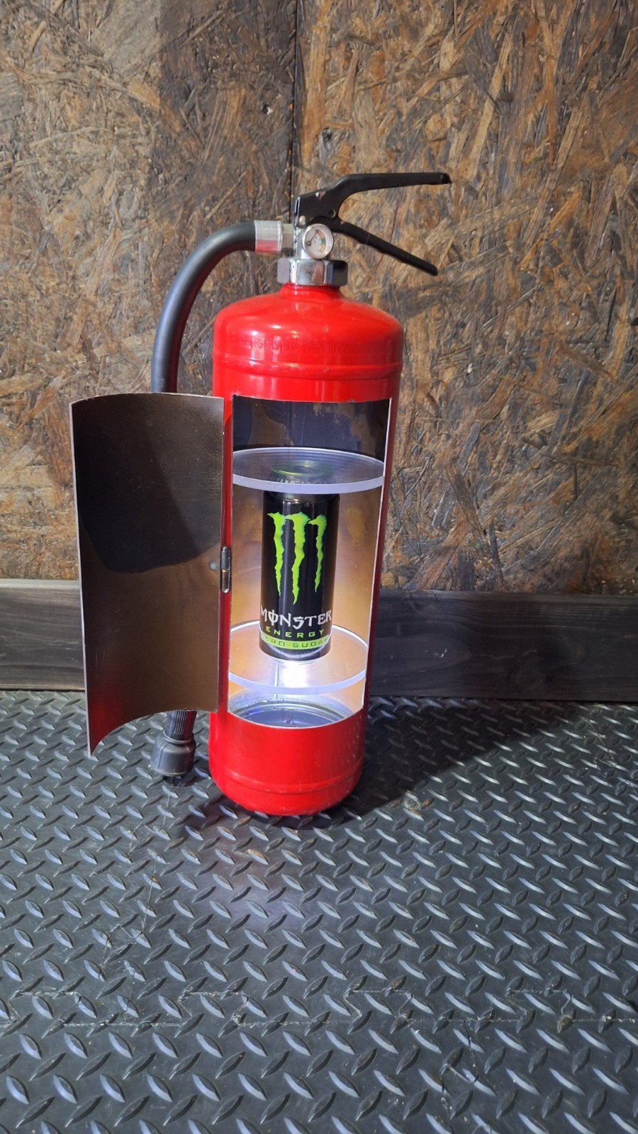 Brandblusser Minibar - Uniek en Decoratief, Gebruikt, Ophalen of Verzenden, Metaal, Rood