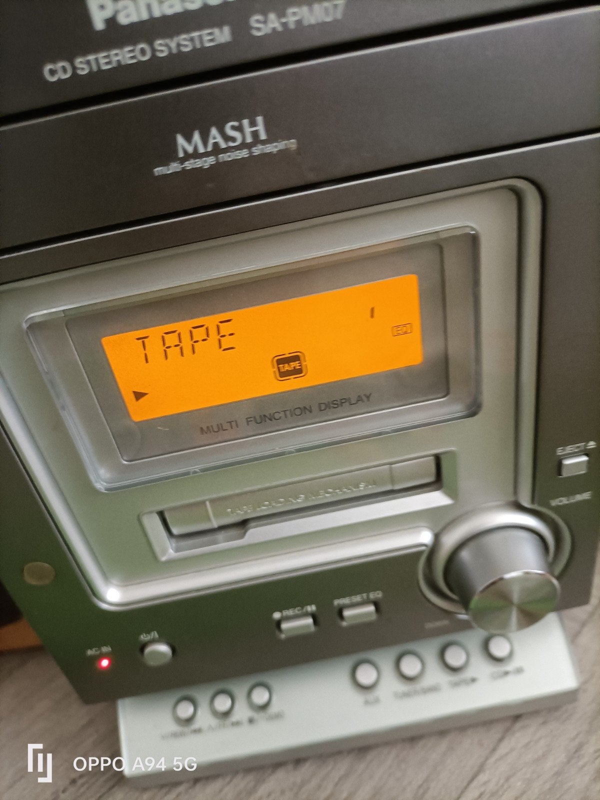 Panasonic SA-PM07 CD Stereo Systeem met Speakers, Ophalen of Verzenden, Gebruikt, Cassettedeck, Microset