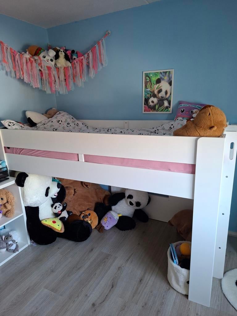 Halfhoogslaper bed Noah van Beter Bed, Ophalen, 90 cm, Eenpersoons, Wit