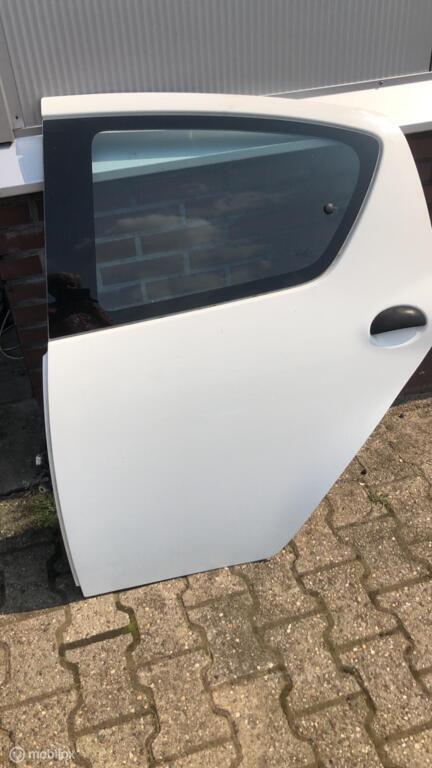 Portier linksachter wit 4-deurs Toyota Aygo I ('05-'14), Ophalen, Gebruikt, Deur, Toyota