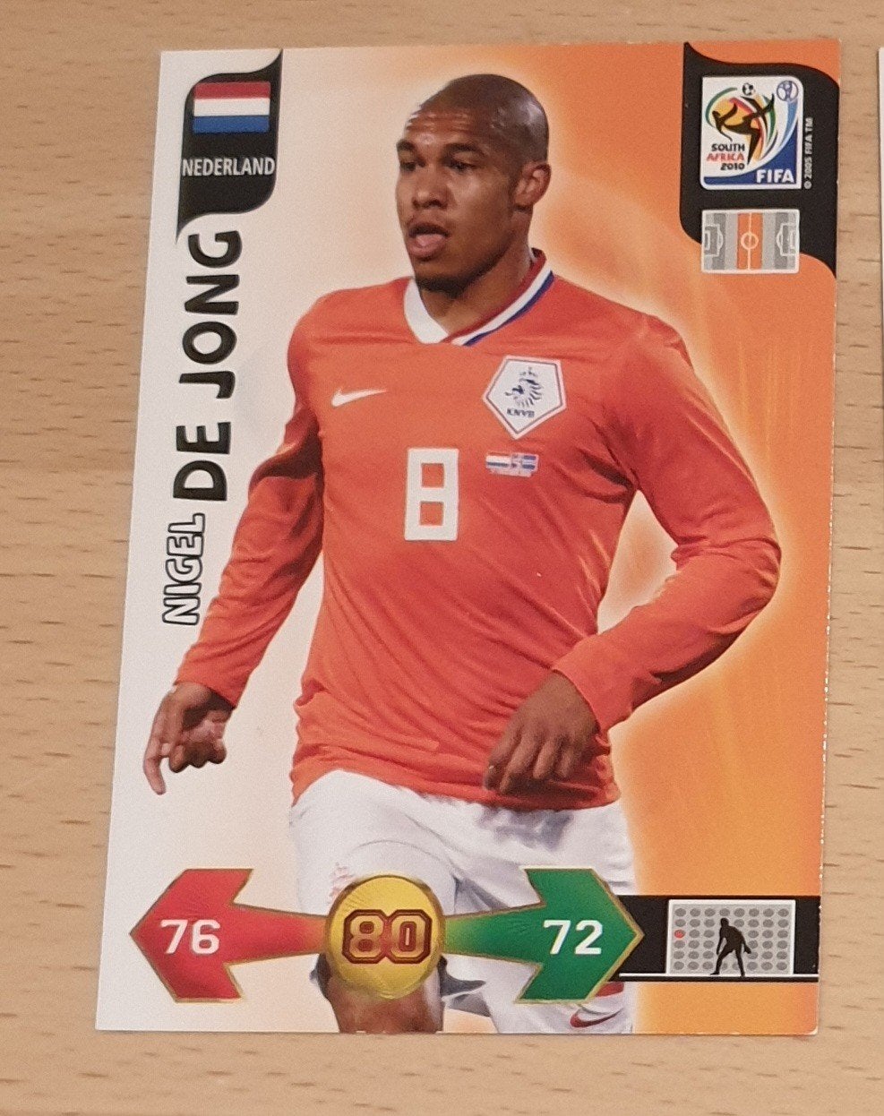 Panini Adrenalyn WK 2010 Nigel de Jong Nederlands Elftal, Ophalen, Zo goed als nieuw, Buitenlandse clubs, Poster, Plaatje of Sticker