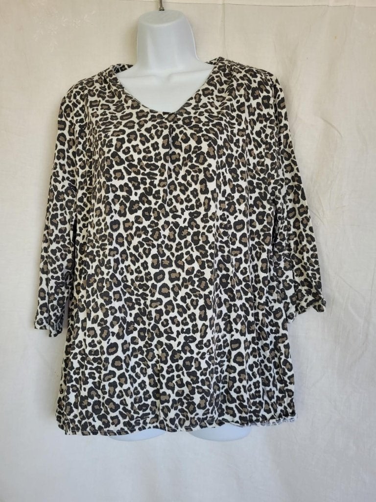 Leuk luipaardprint shirtje 100% katoen mt XL merk Pescara, ., Maat 46/48 (XL) of groter, Ophalen of Verzenden, Zo goed als nieuw