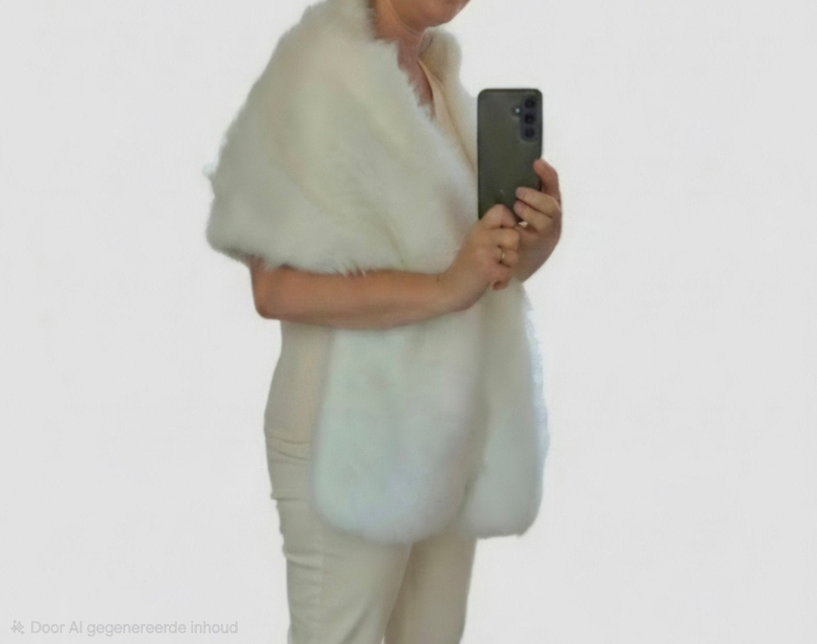 Nieuw ivoor Faux Fur Sjaal / Stola - Perfect voor Bruiloft, Maat 38/40 (M), Nieuw, Ophalen of Verzenden, Onbekend