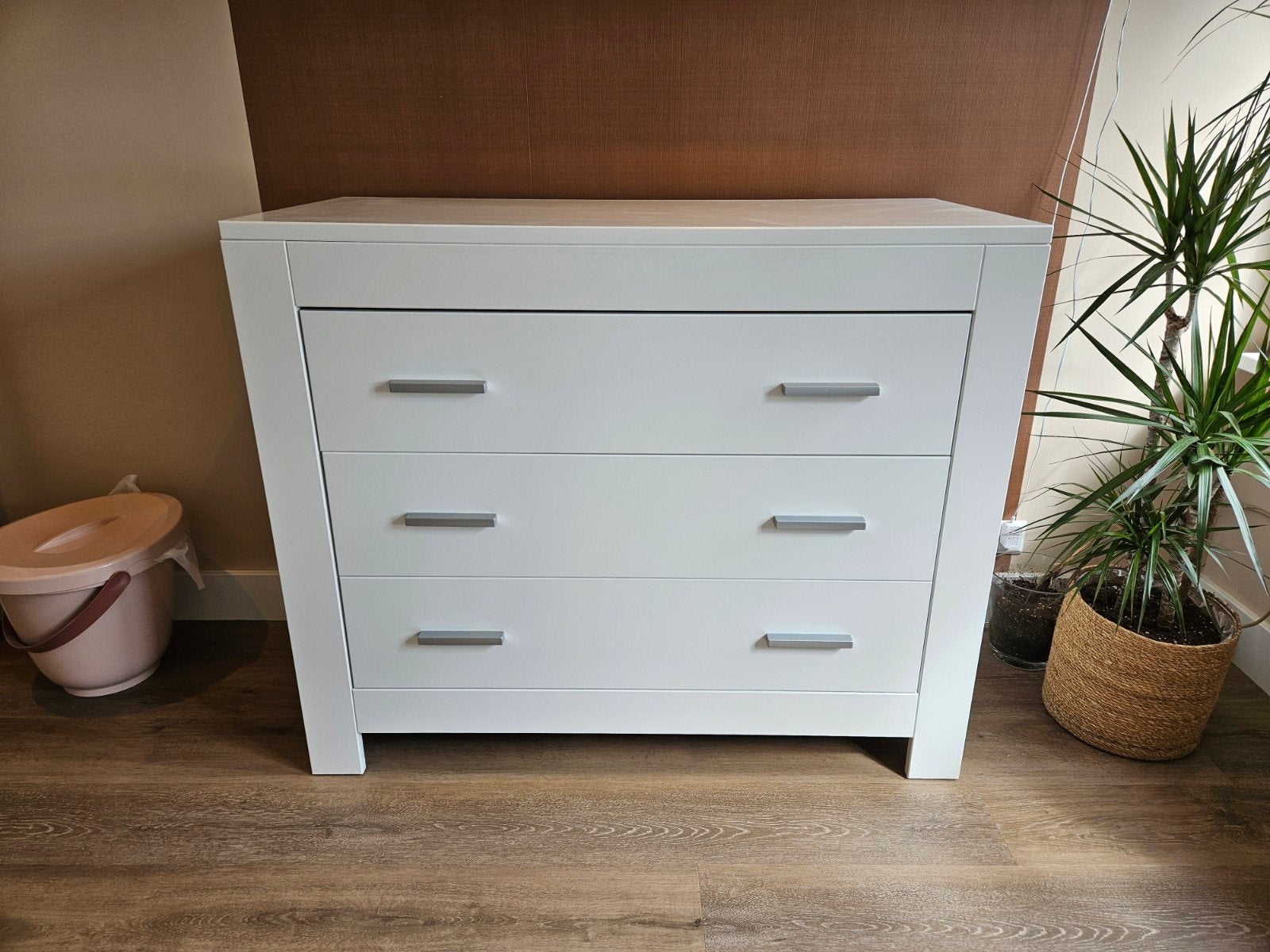 Witte Commode van Bopita Merel met 3 Lades, Ophalen, 50 tot 70 cm, Zo goed als nieuw, 75 tot 100 cm