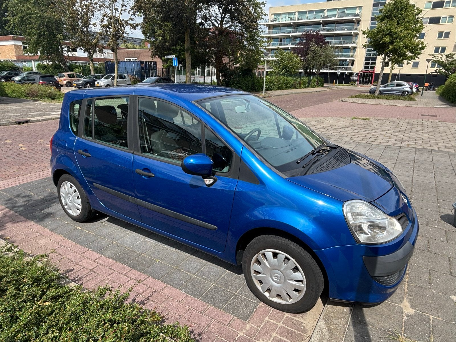 Renault Grand Modus 1.6 AUTOMAAT 2009 Blauw, Stof, 4 cilinders, Isofix, Origineel Nederlands