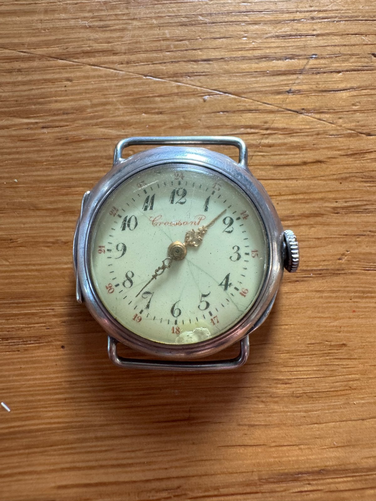 Antiek Croissant zakhorloge, 1900-1930, Overige merken, Zakhorloge, 1900 tot 1930, Ophalen of Verzenden