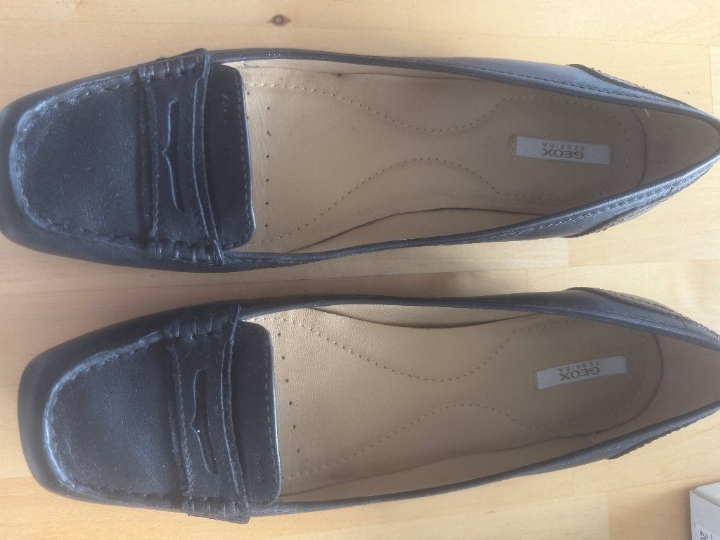 Geox Respira moccasins – zwart leer – maat 39 – als nieuw, Geox, Ophalen of Verzenden, Zo goed als nieuw, Instappers