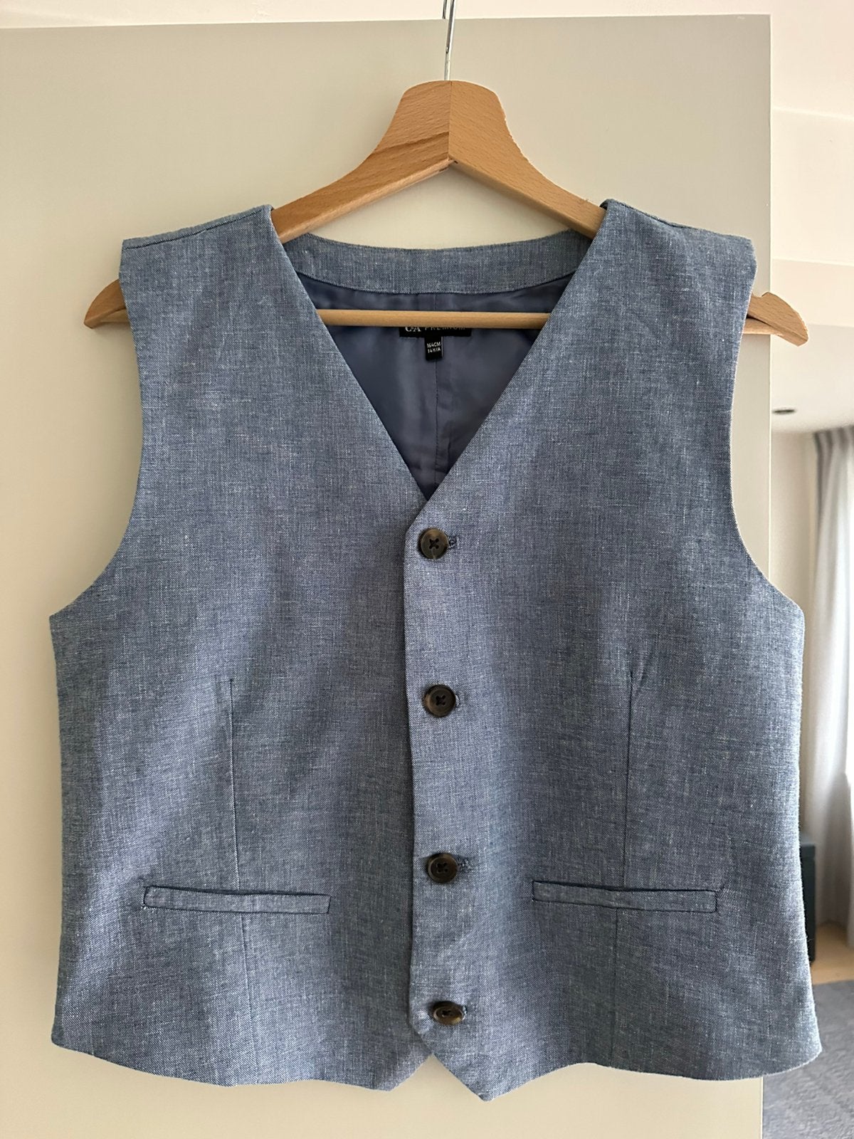 Gilet jongen maat 164 blauw nieuw, Ophalen of Verzenden, Nieuw, Jongen, Overige typen