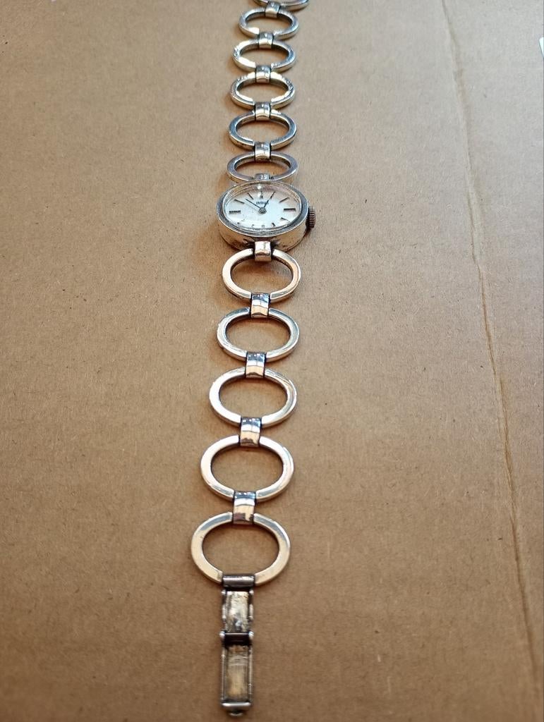 Zilveren indus dames horloge 925, Ophalen of Verzenden, Zo goed als nieuw, Zilver, Zilver