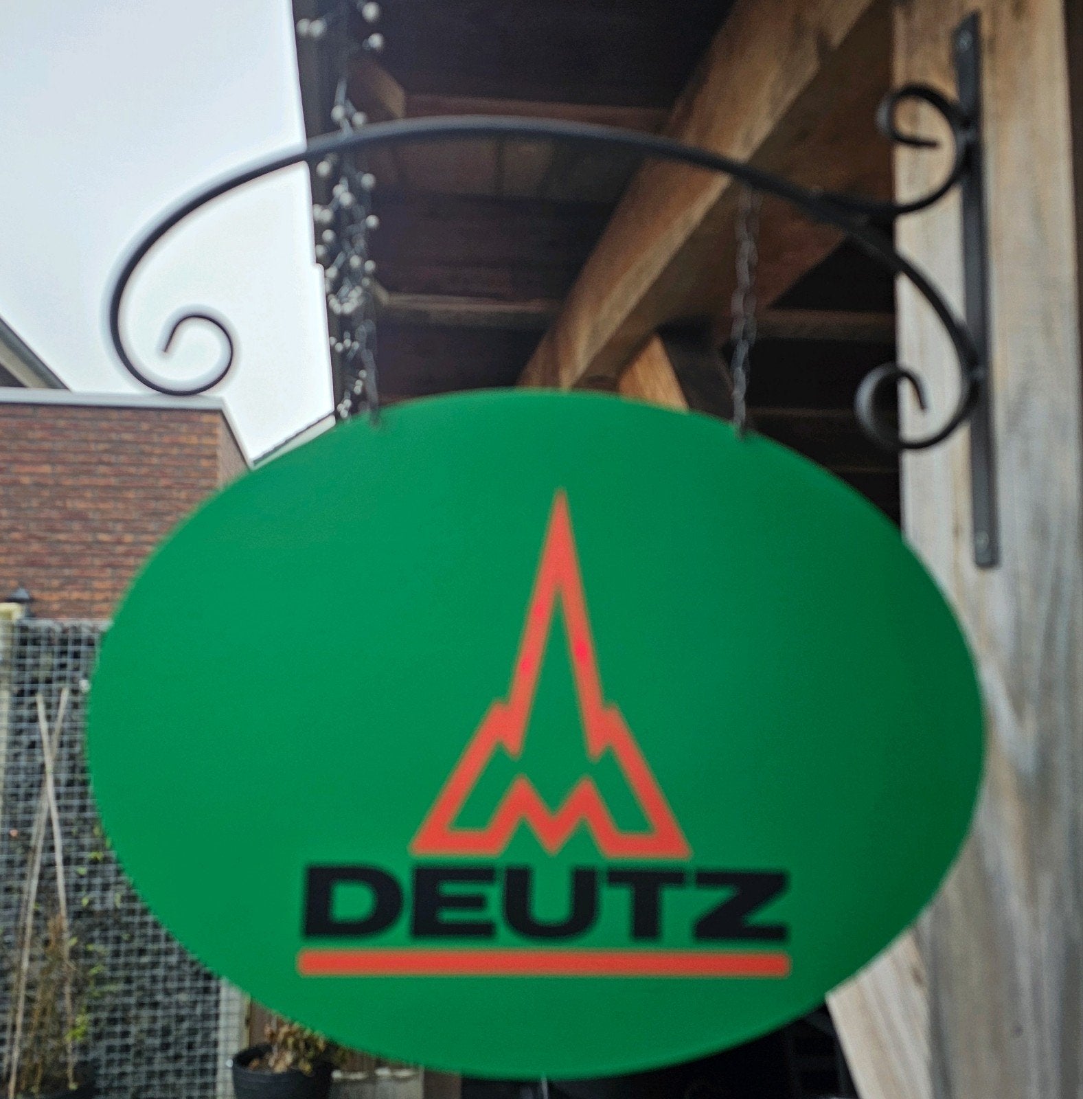 Dubbelzijdig DEUTZ uithangbord, Ophalen of Verzenden, Nieuw, Reclamebord