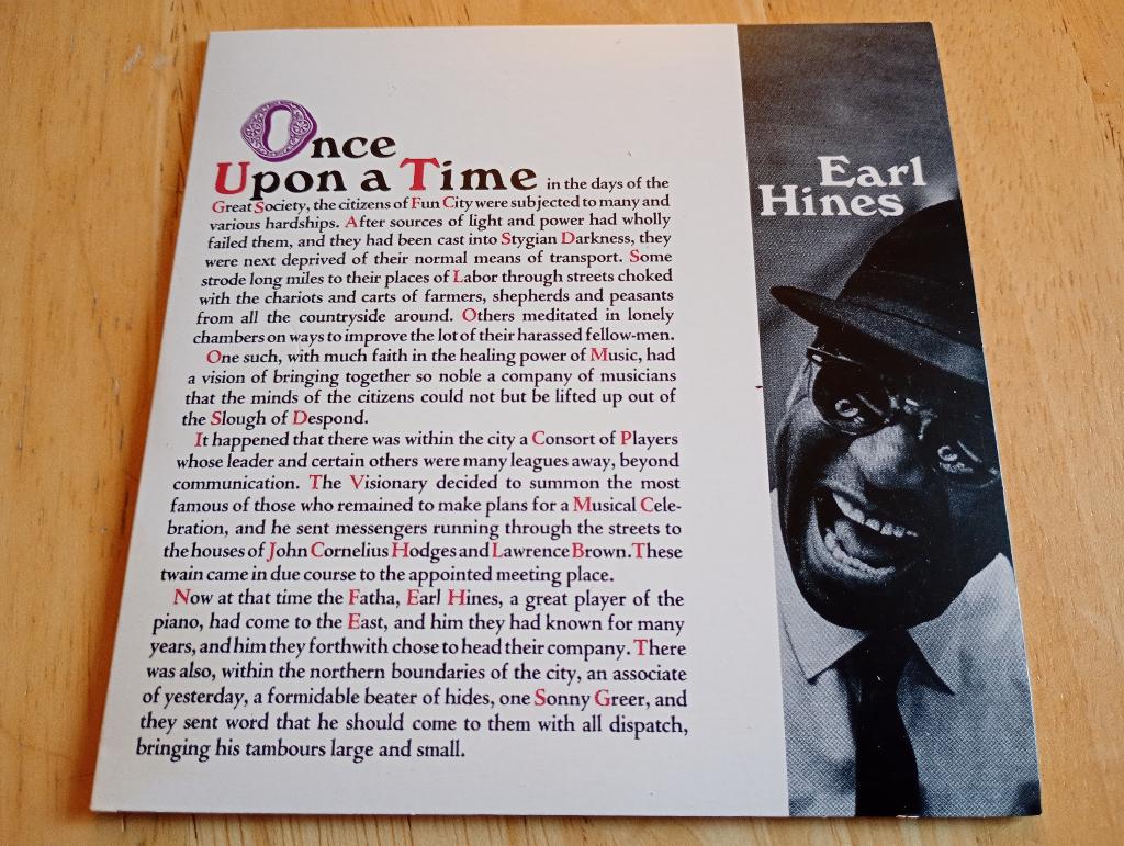 CD Earl Hines - Once Upon A Time, Verzenden, 1960 tot 1980, Zo goed als nieuw, Jazz