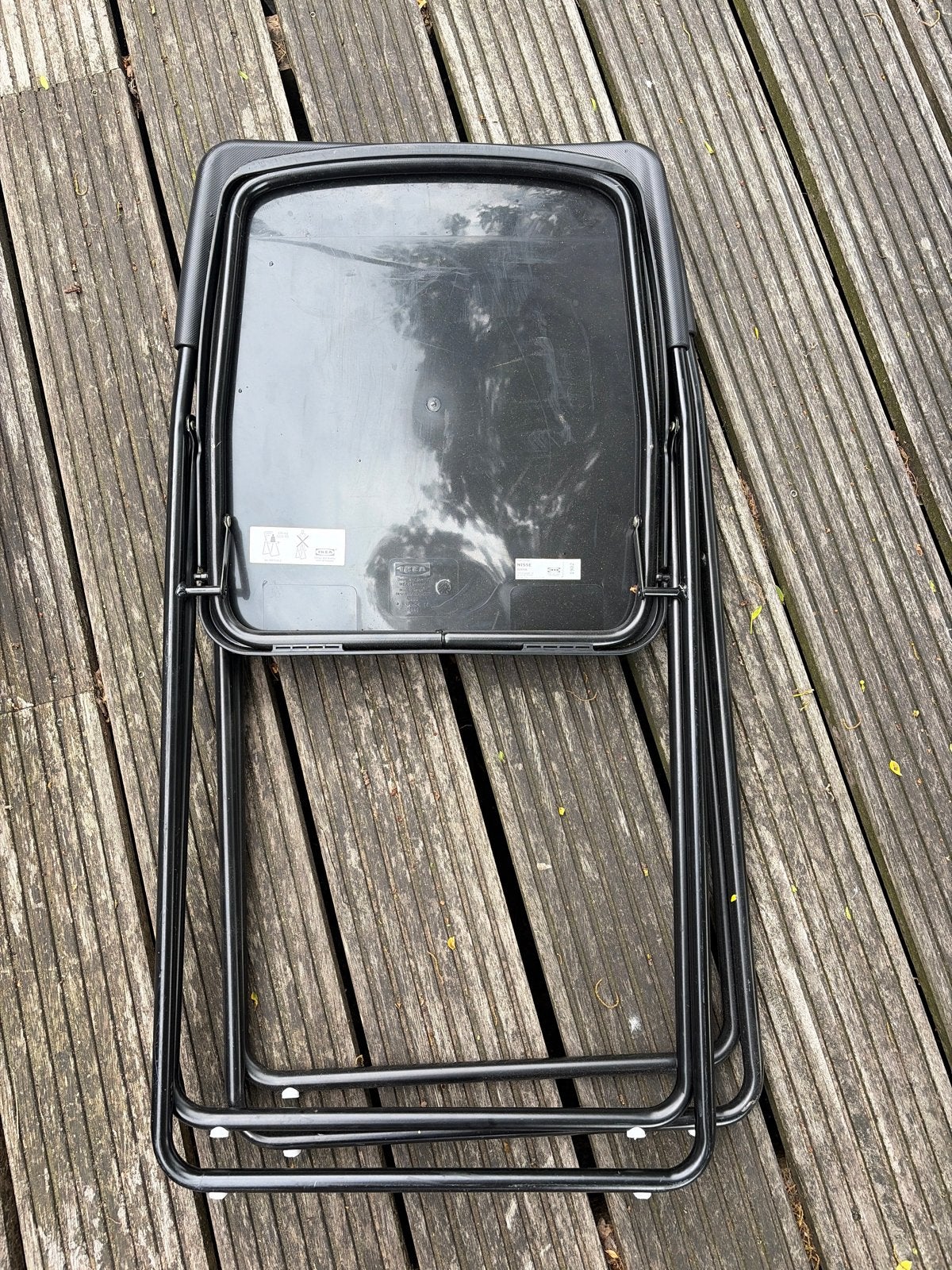IKEA Klapstoelen - Zwart en Blauw, Huis en Inrichting, Ophalen, Kunststof, Overige kleuren, Zo goed als nieuw