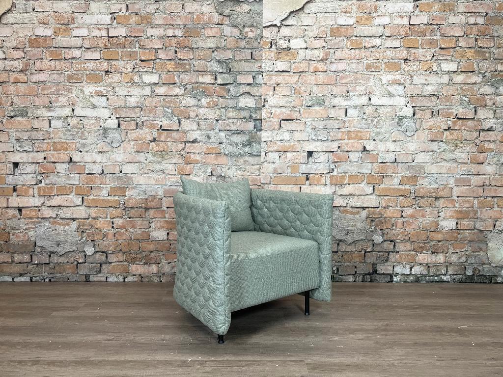 Naughtone Cloud Plain groengrijs bij TheReSales, Huis en Inrichting, Fauteuils, Ophalen, Minder dan 75 cm, Design, Zo goed als nieuw