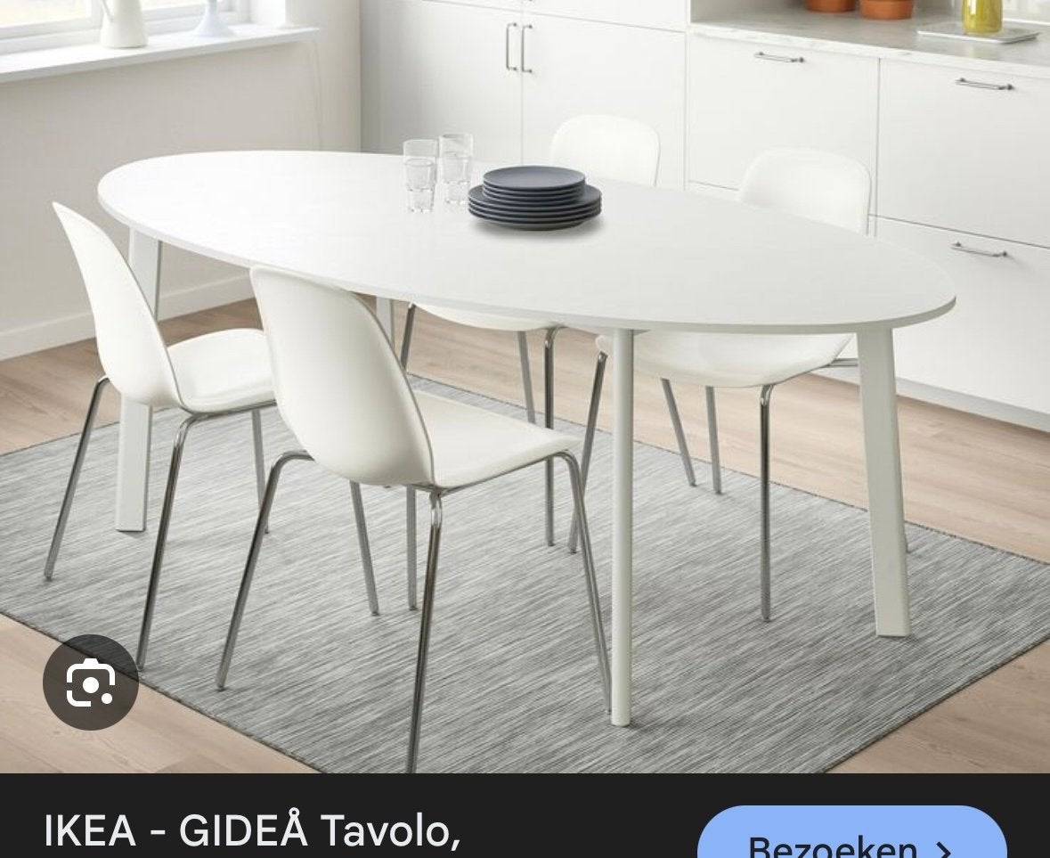Tafelonderstel IKEA GIDEA tafelpoten (zonderblad) metaal wit, Ophalen, Tafelpoot, Nieuw, 50 tot 100 cm