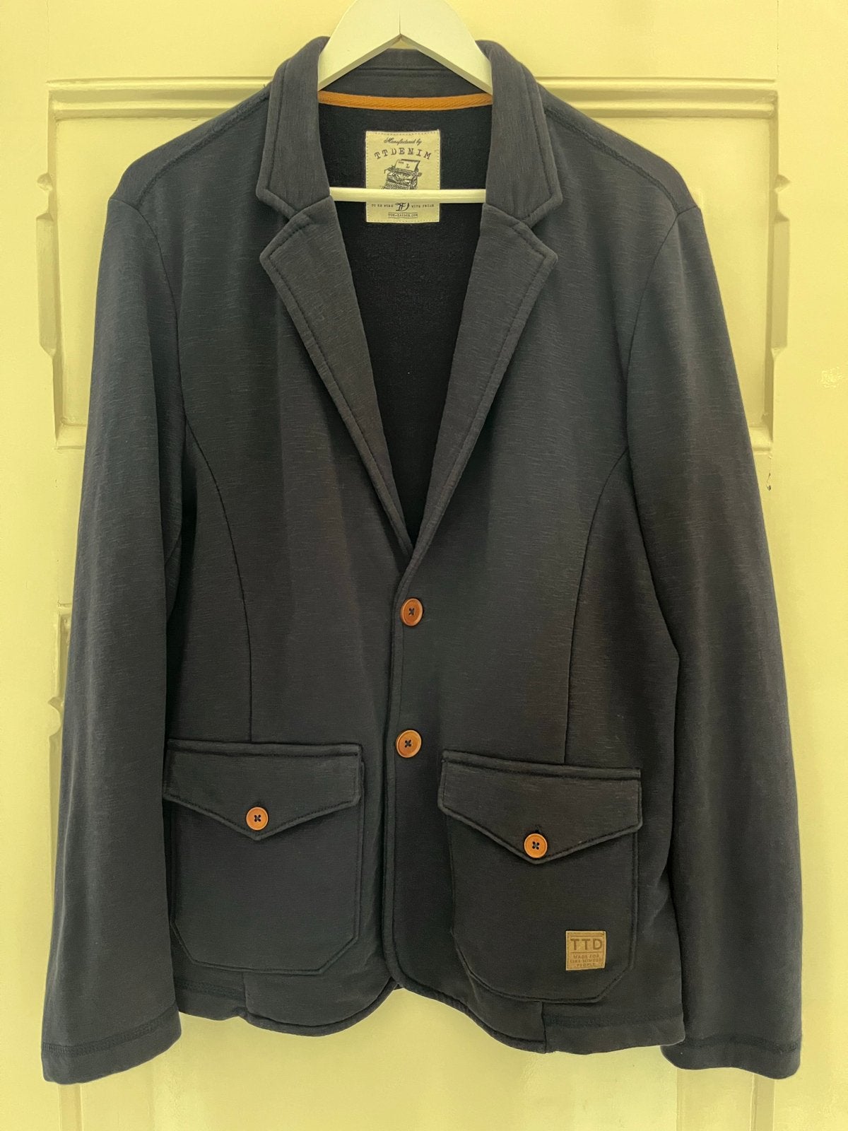 TT Denim Blazer - Maat L, Ophalen of Verzenden, Zo goed als nieuw, Maat 52/54 (L), Blauw