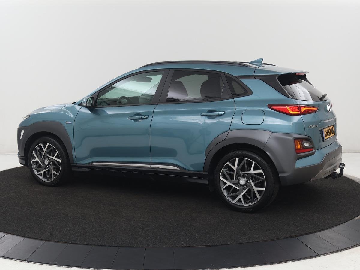 Hyundai Kona 1.6 GDI HEV Premium | Stoelventilatie | Leder 1, Auto's, Gebruikt, Euro 6, 2 kWh, Blauw