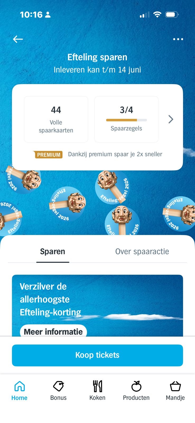 44 spaar kaarten van de efteling, Tickets en Kaartjes, Recreatie | Pretparken en Attractieparken, Twee personen, Ticket of Toegangskaart
