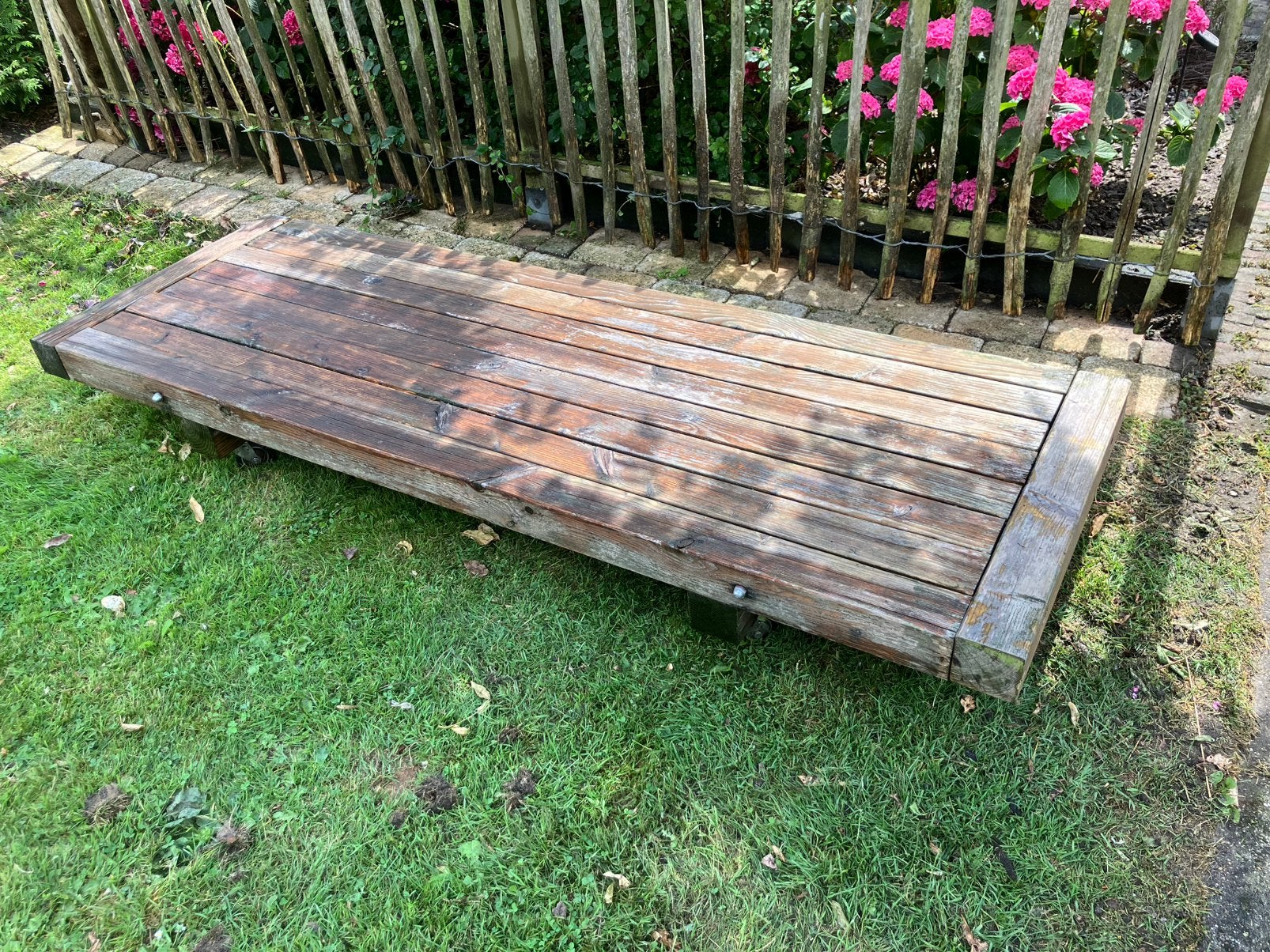 Ligbed/tafel/tuinbank, Ophalen, Gebruikt