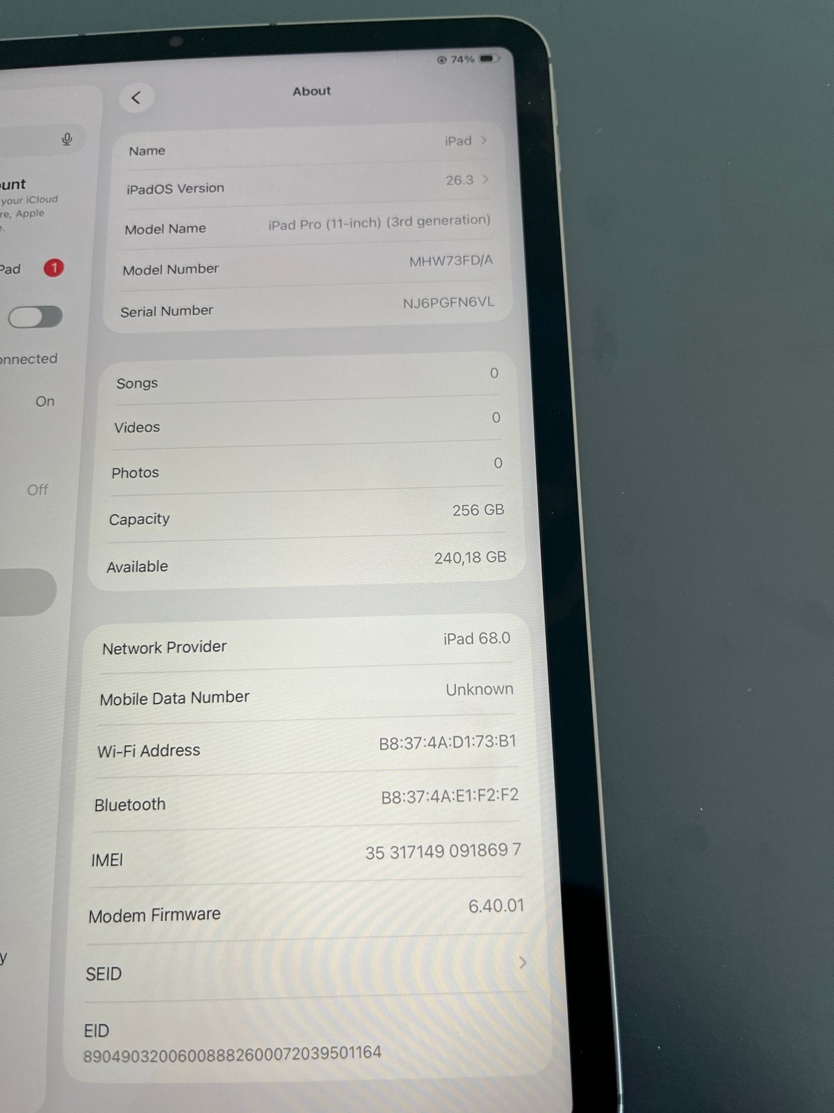 Apple iPad Pro (11-inch, 3e generatie) 256GB Wi-Fi, Computers en Software, Apple iPads, 11 inch, Ophalen of Verzenden, Zo goed als nieuw