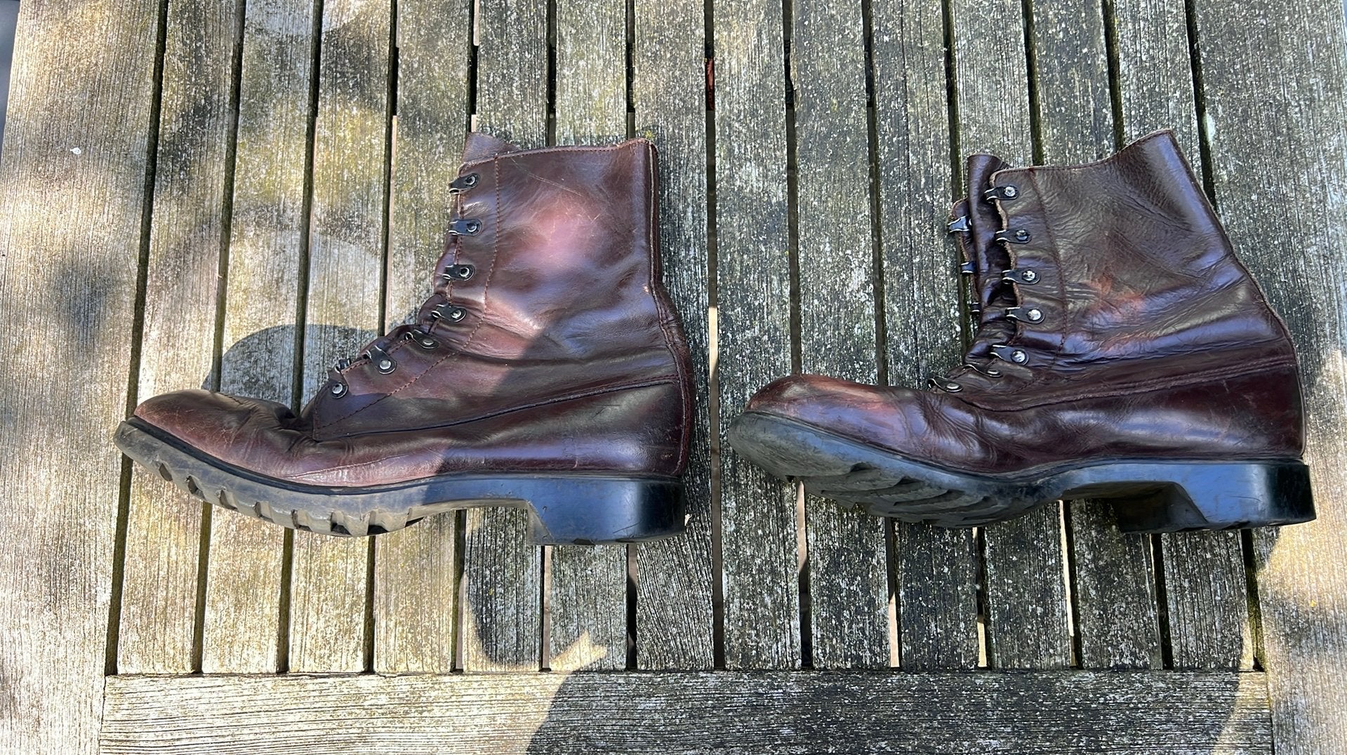 Ned.leger paar bruine kisten maat 45., Ophalen of Verzenden, Landmacht, Nederland, Kleding of Schoenen