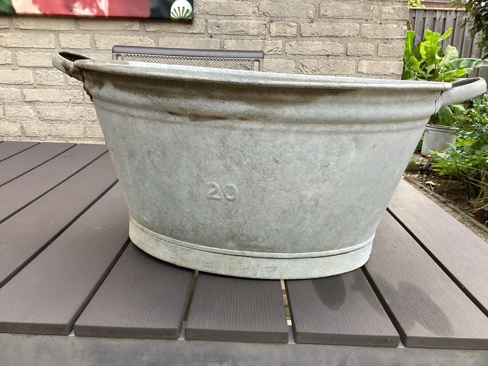 Vintage Zinken Wastobbe - Authentiek en Decoratief, Ophalen