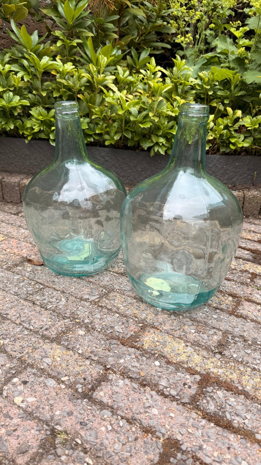 2x Decoratieve gistflessen/vazen van glas uit Egypte, Ophalen
