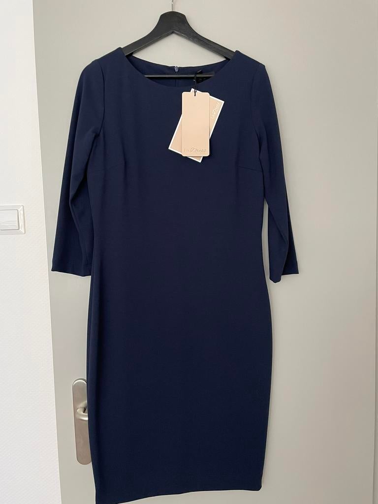 LaDress Charlotte jurk Navy donkerblauw maat L NIEUW, Ophalen, Blauw, Maat 42/44 (L), Nieuw