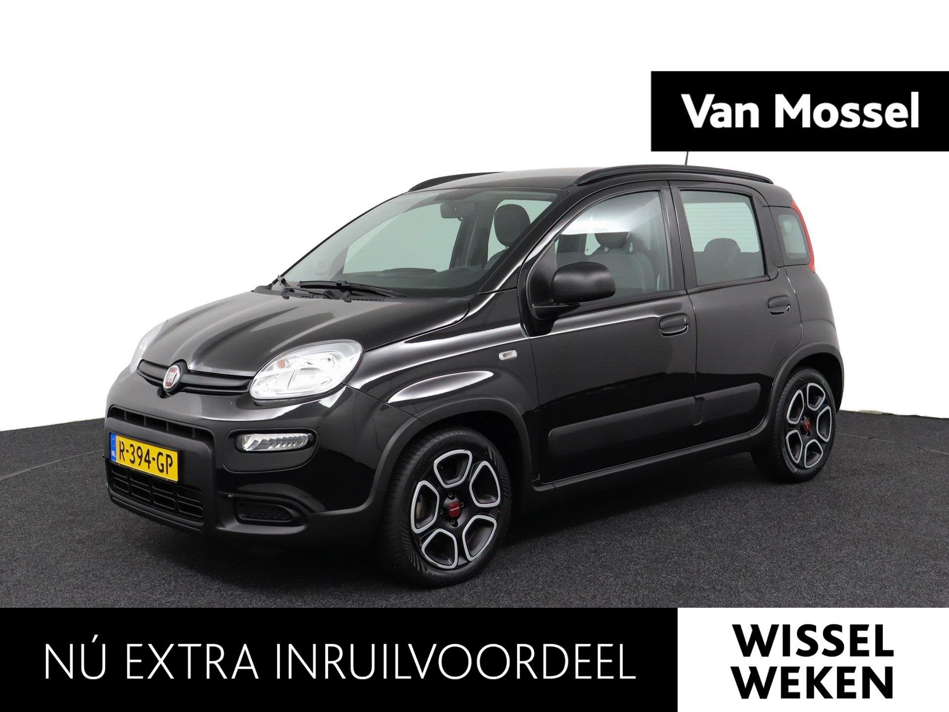 Fiat Panda 1.0 Hybrid City Life | Airco | Bluetooth telefoon, Auto's, Voorwielaandrijving, Stof, Panda, Zwart