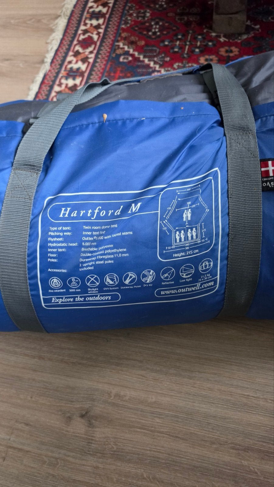 Outwell Hartford M Tent - Ruime Gezinstent, Ophalen, Gebruikt, Tot en met 4
