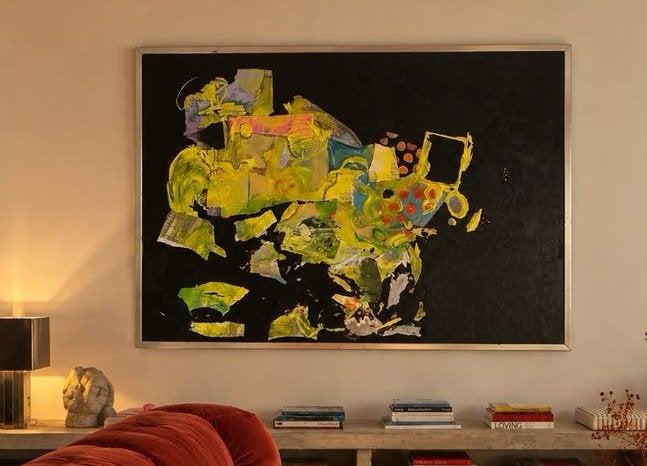 Groot Abstract handgeschilderd Schilderij, Ophalen of Verzenden
