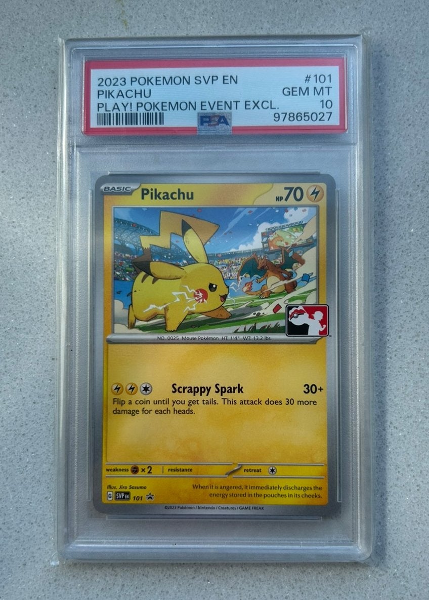 Pokemon Pikachu event exclusive PSA 10, Ophalen of Verzenden, Zo goed als nieuw