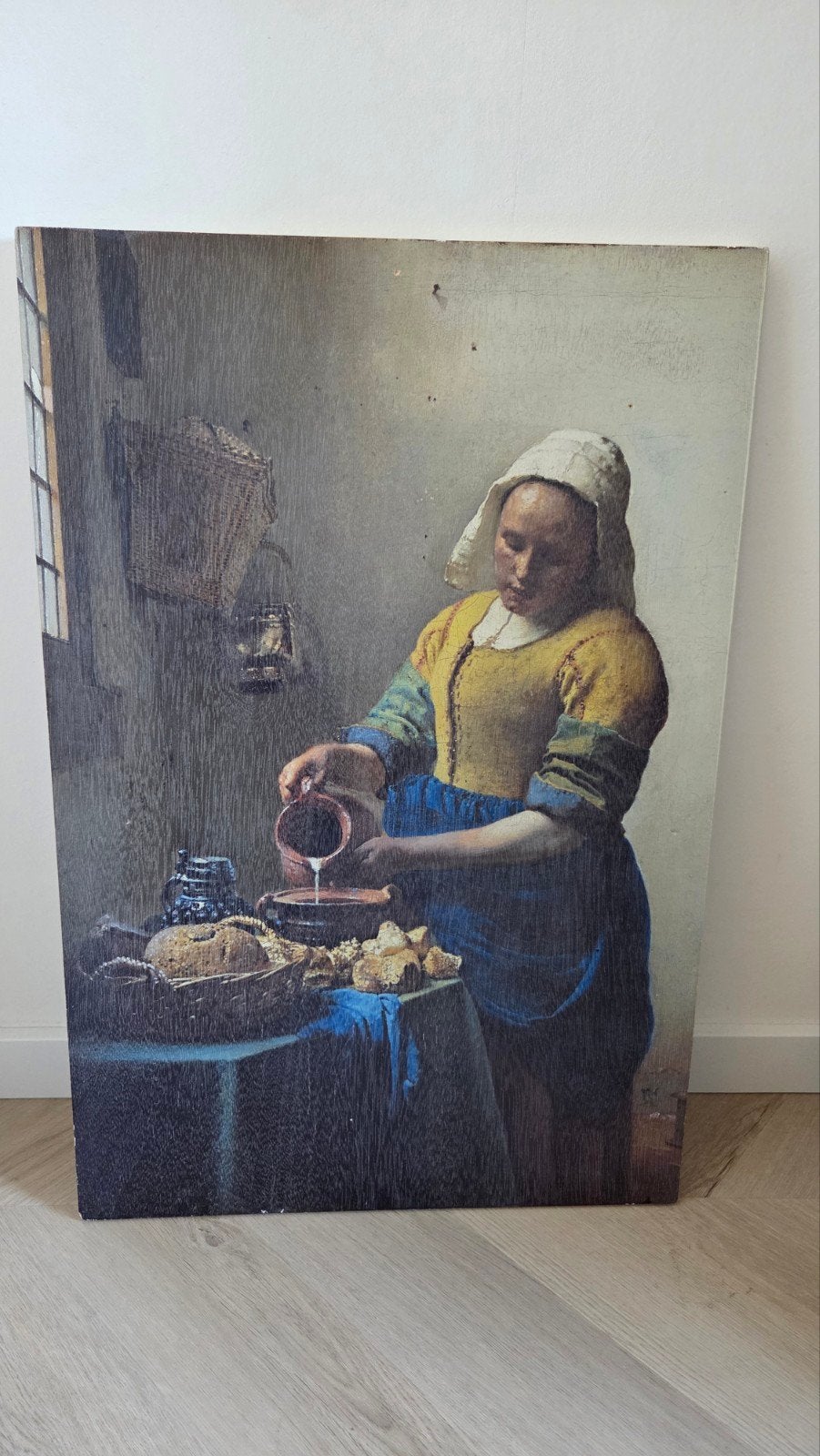melkmeisje op hout, Ophalen of Verzenden