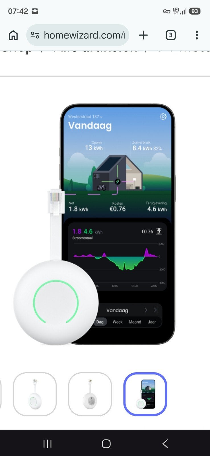 Homewizard P1 Meter - Slimme Energiemeter, Ophalen of Verzenden, Zo goed als nieuw