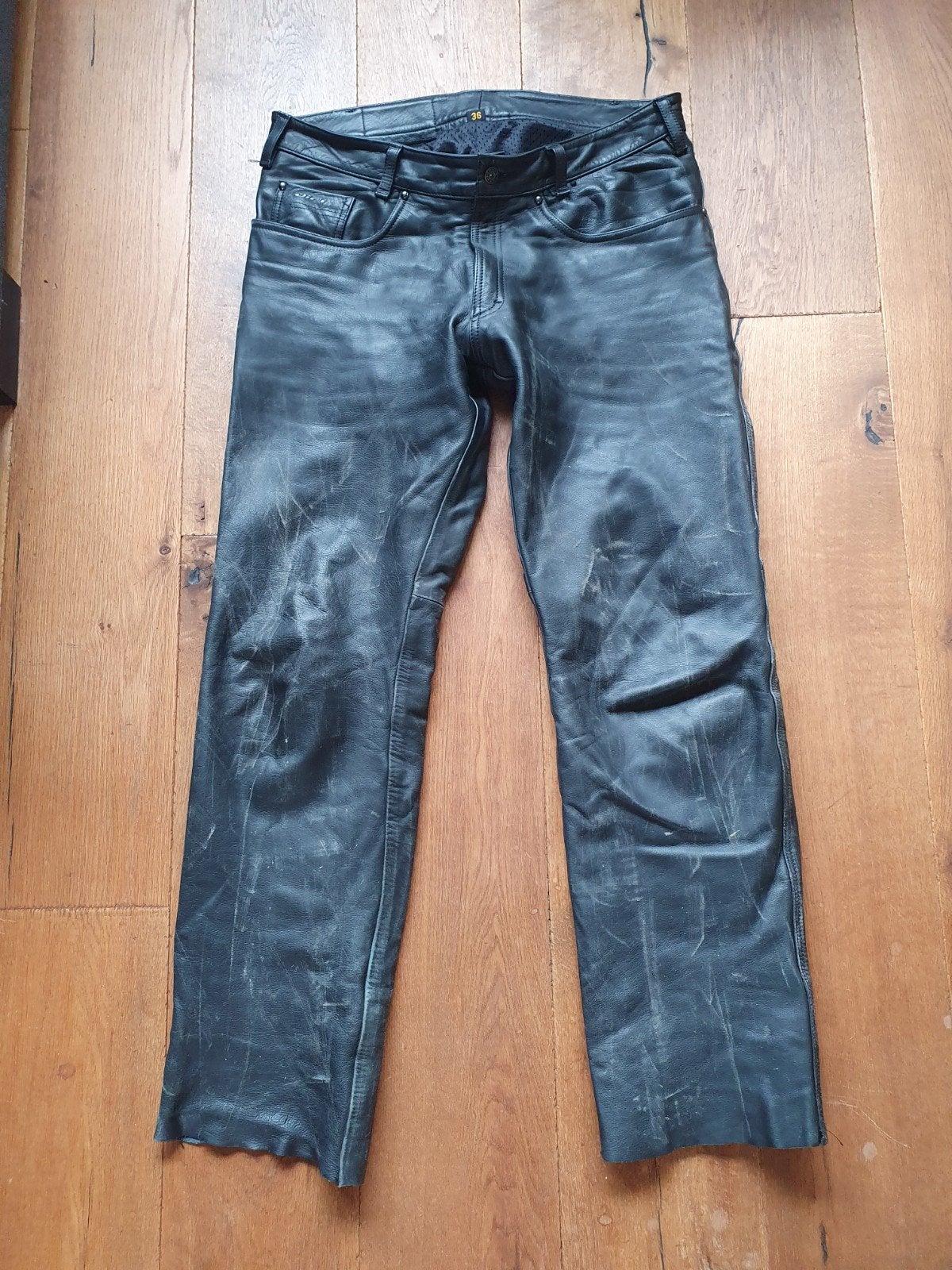 Difi Leren Motorbroek Maat 36 Zwart, Broek | leer, Heren, Difi, Ophalen of Verzenden