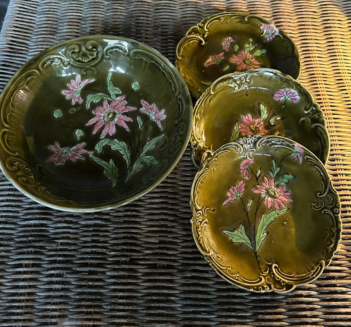 Antieke Imperial-Bonn "Astra" majolica set Jugendstil, Ophalen of Verzenden