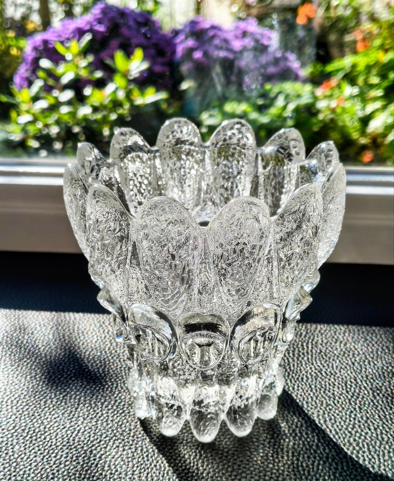Ingrid Hütte vintage vaas Duitsland ijsglas Mid Century, Antiek en Kunst, Ophalen of Verzenden