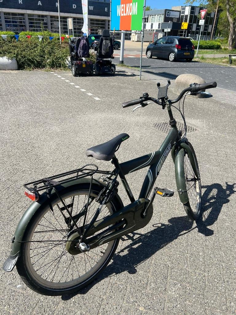 Kinderfiets (Popul Funjet), Ophalen, Gebruikt, Popal funjet, Terugtraprem