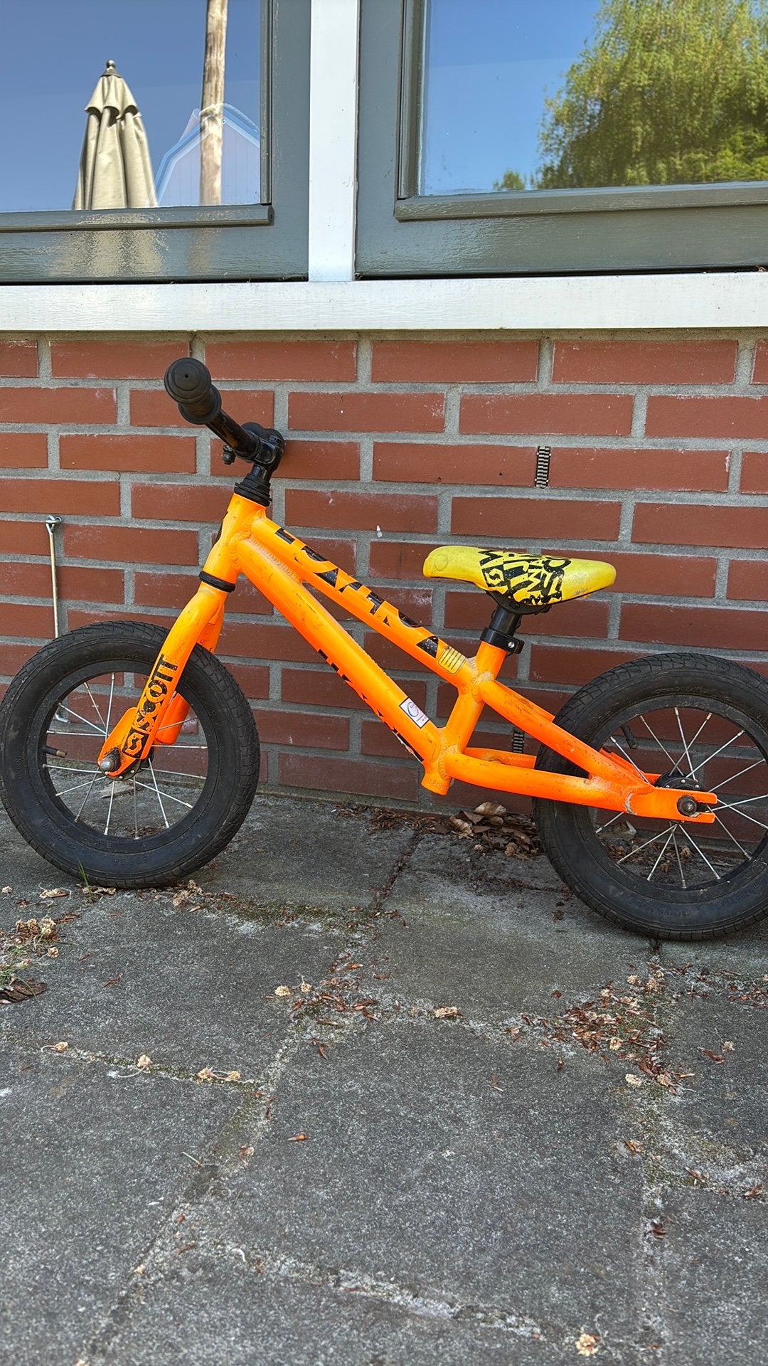 Scott voltage loopfiets neon oranje, Fietsen en Brommers, Ophalen of Verzenden, Zo goed als nieuw, Staal, Minder dan 16 inch