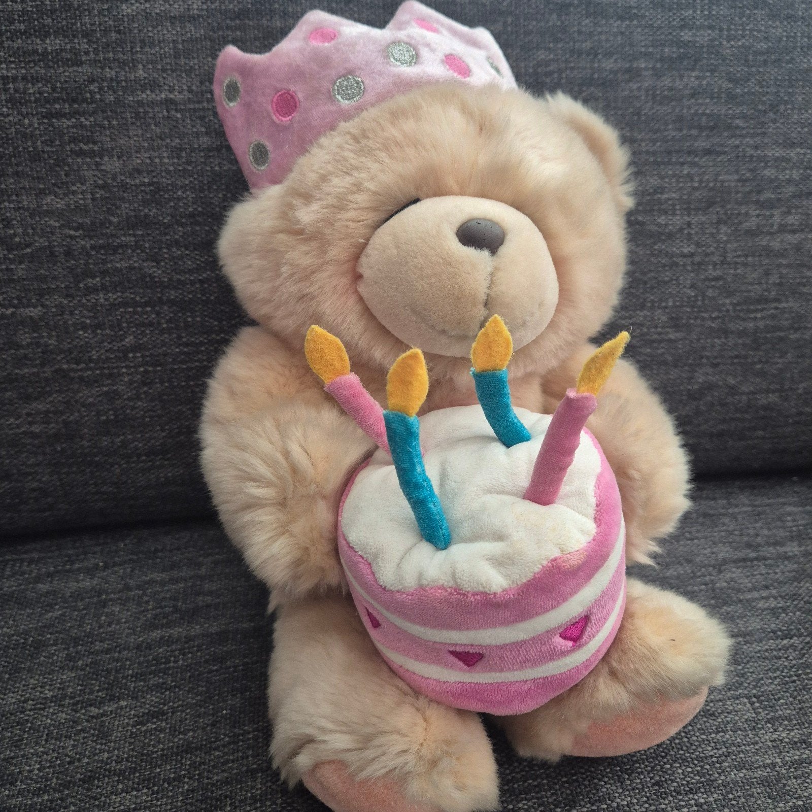 Forever Friends knuffelbeer met kroon en taartje, Kinderen en Baby's, Speelgoed | Knuffels en Pluche, Overige merken, Beer, Ophalen of Verzenden