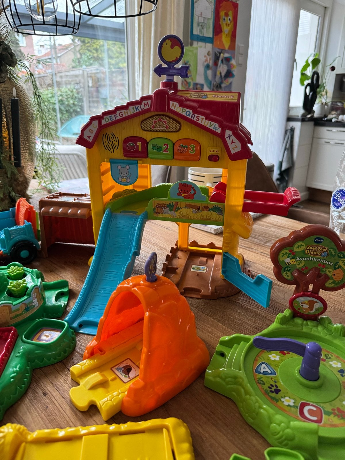 Grote set VTech Zoef Zoef Dieren met Avonturen Bos, Ophalen of Verzenden, Zo goed als nieuw, Jongen of Meisje