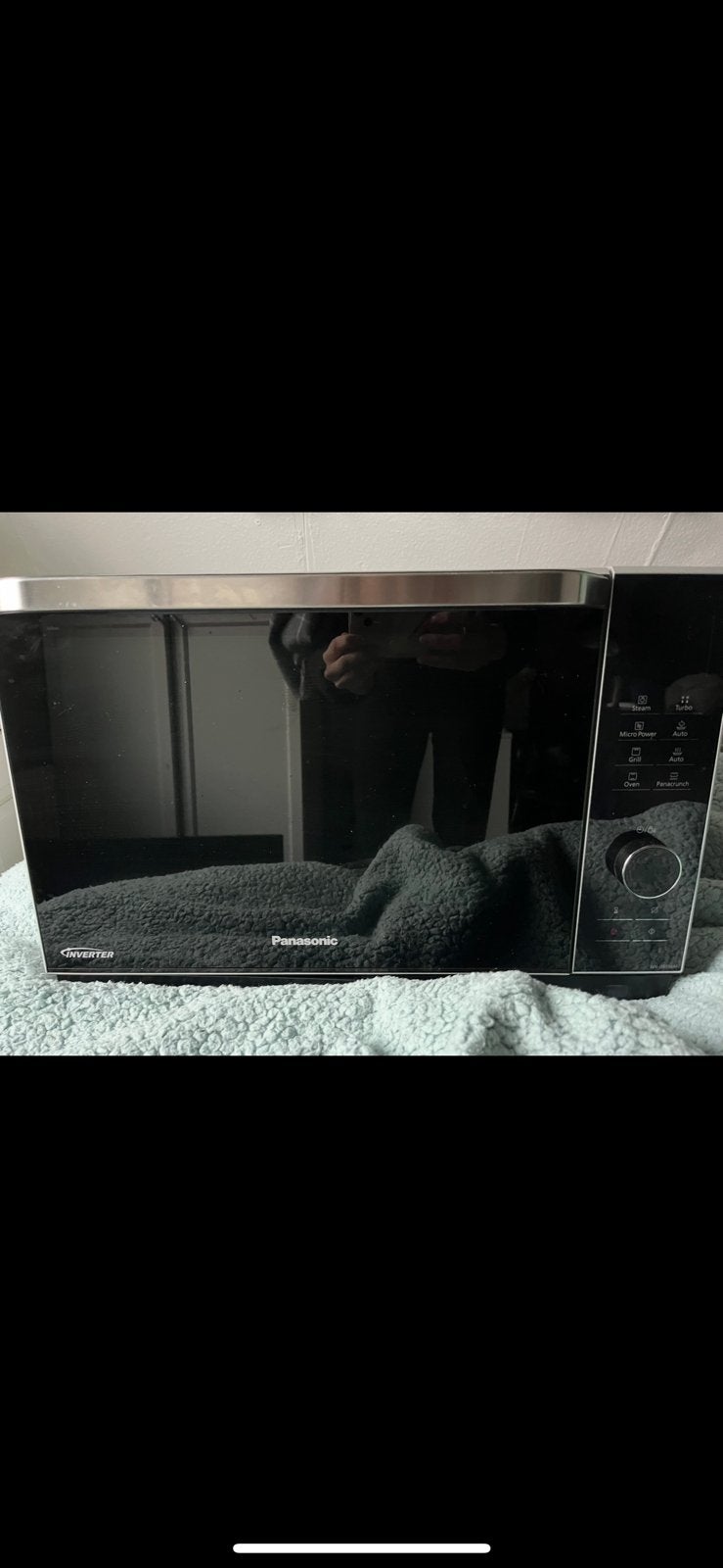 Zwarte Magnetron (Combi oven en magnetron) met stoomkoker, Witgoed en Apparatuur, Ophalen, Combimagnetron, Minder dan 45 cm, Zo goed als nieuw