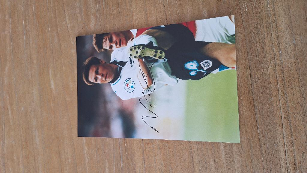 Foto 20x25 cm met handtekening; Nicky Barmby # Liverpool, Ophalen of Verzenden, Nieuw, Buitenlandse clubs, Overige typen