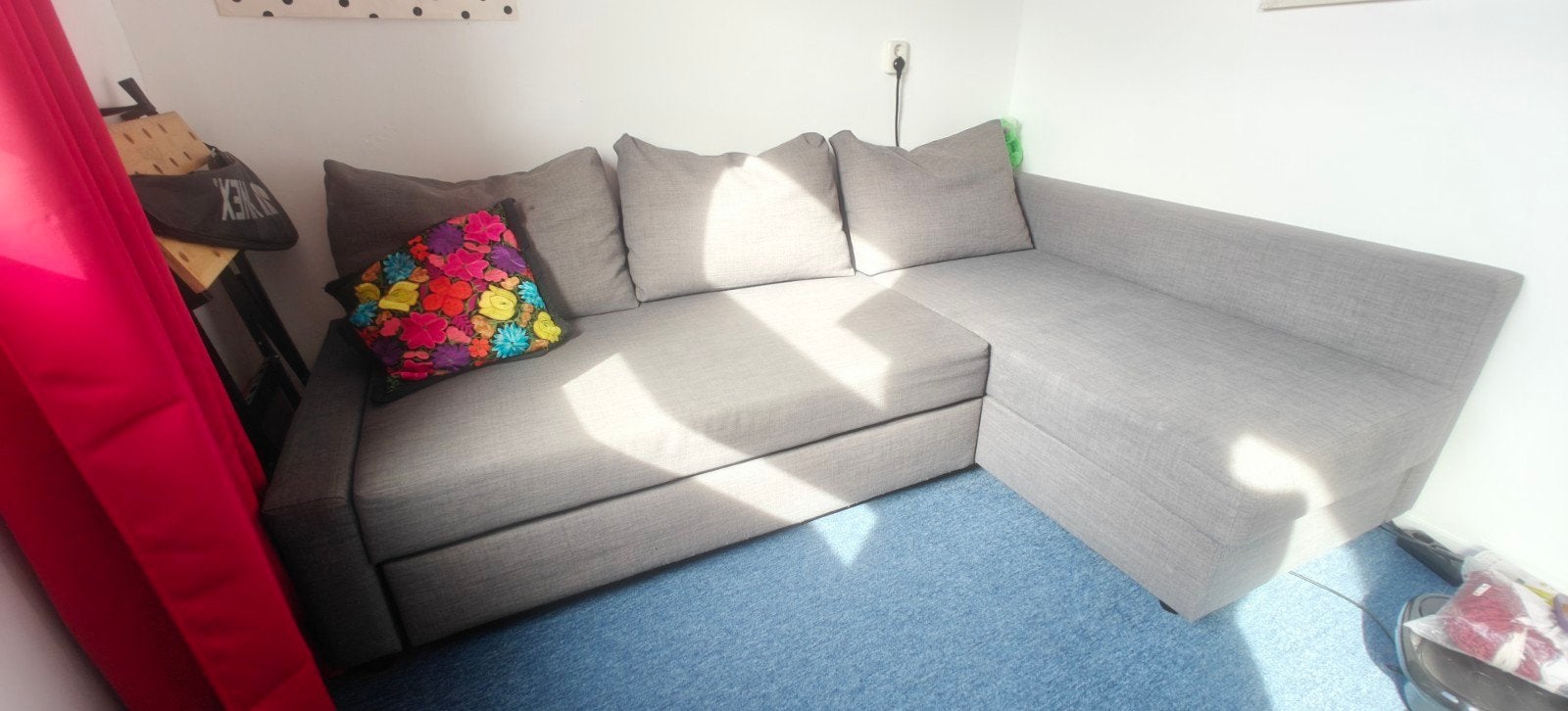 Gratis Ikea slaapsofa in grijs, Ophalen, Gebruikt, 100 tot 125 cm, Hoekbank