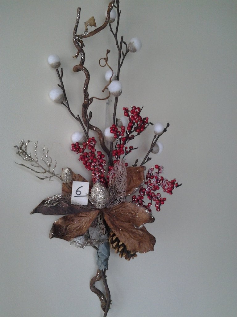Wanddecoratie op tak diverse, 55 cm, Wandhanger, Hout, Meerkleurig