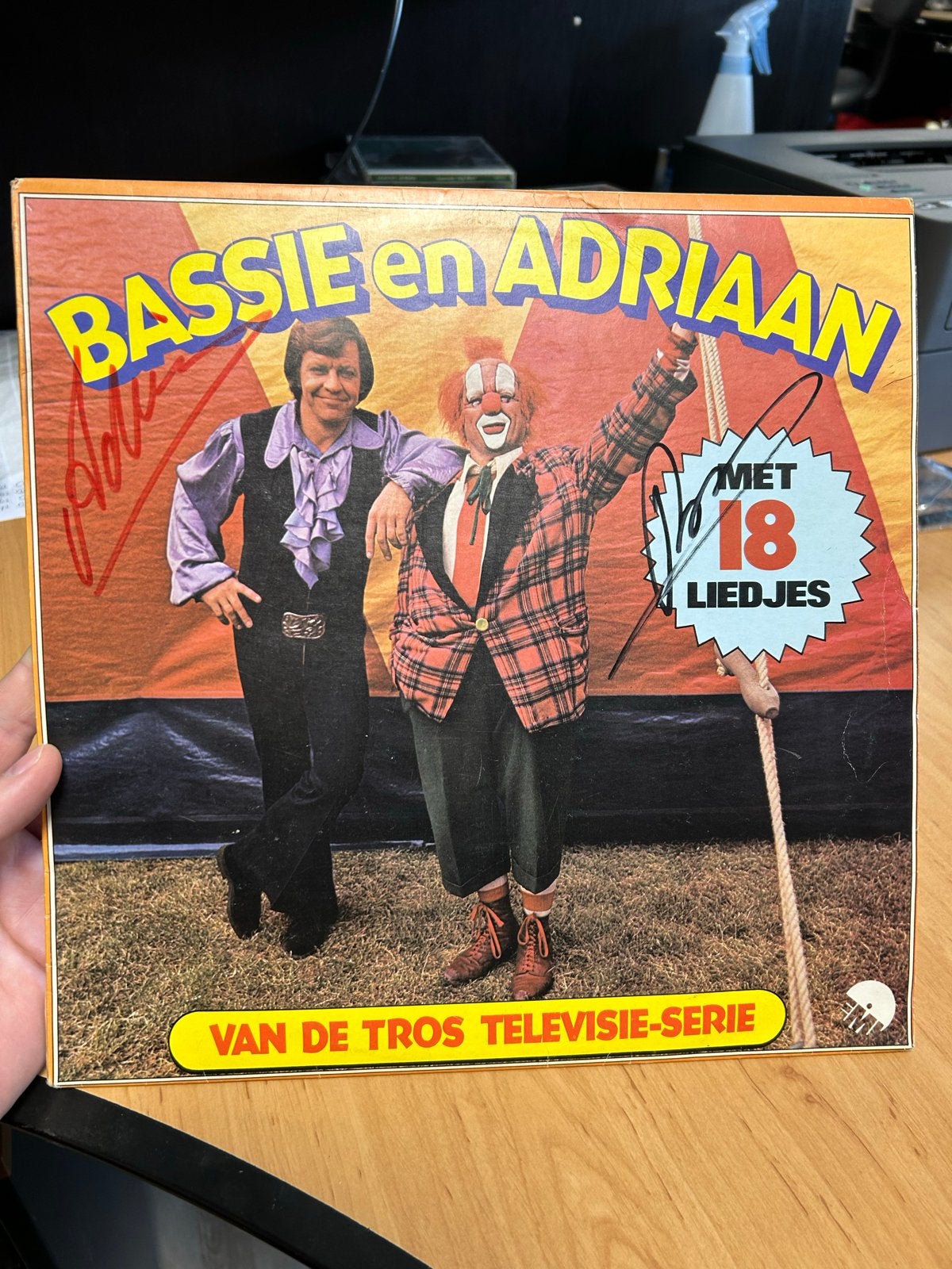 Bassie en Adriaan LP met handtekeningen, Ophalen of Verzenden, Gebruikt, 12 inch, Muziek